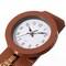 Wood-Look Pendulum Plastic Wall Clock, Vintage Farmhouse Decor for Living Room, Kitchen, or Dining Room, Silent Clock with Roman Numerals, Battery Powered, Large Decorative Wall Clock, Easy-to-Read